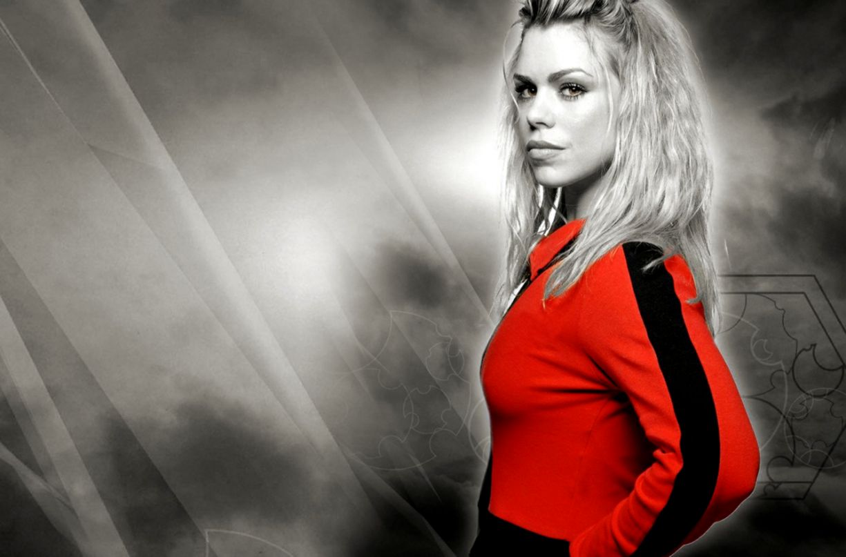 Wallpaper Girl Actress Blonde Black And White Singer - Doctor Who Rose Tyler Png - HD Wallpaper 