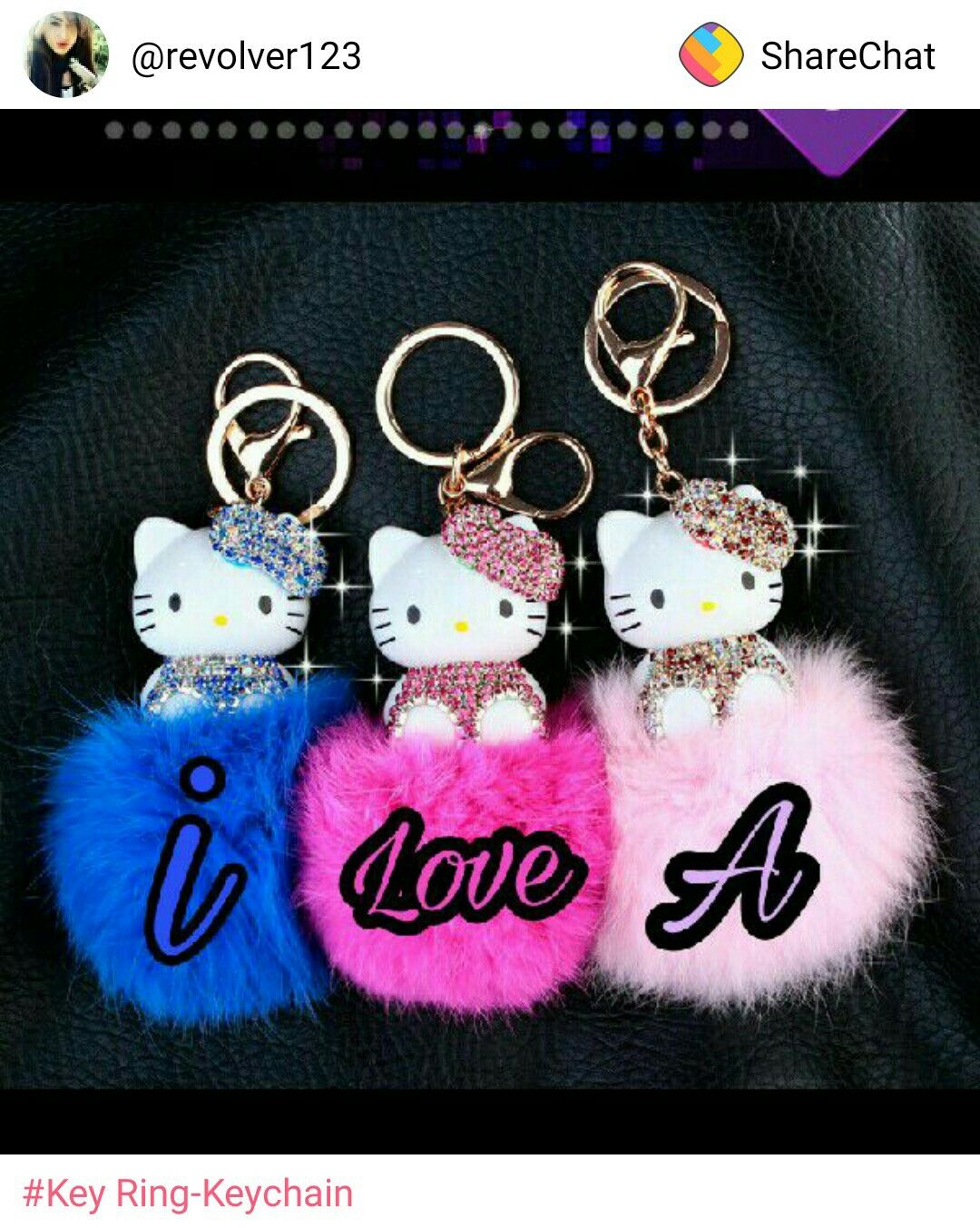 Blue Pink Hellokityy Keychain - HD Wallpaper 