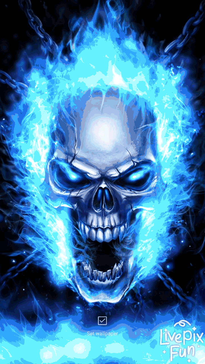 Flaming Skull - HD Wallpaper 