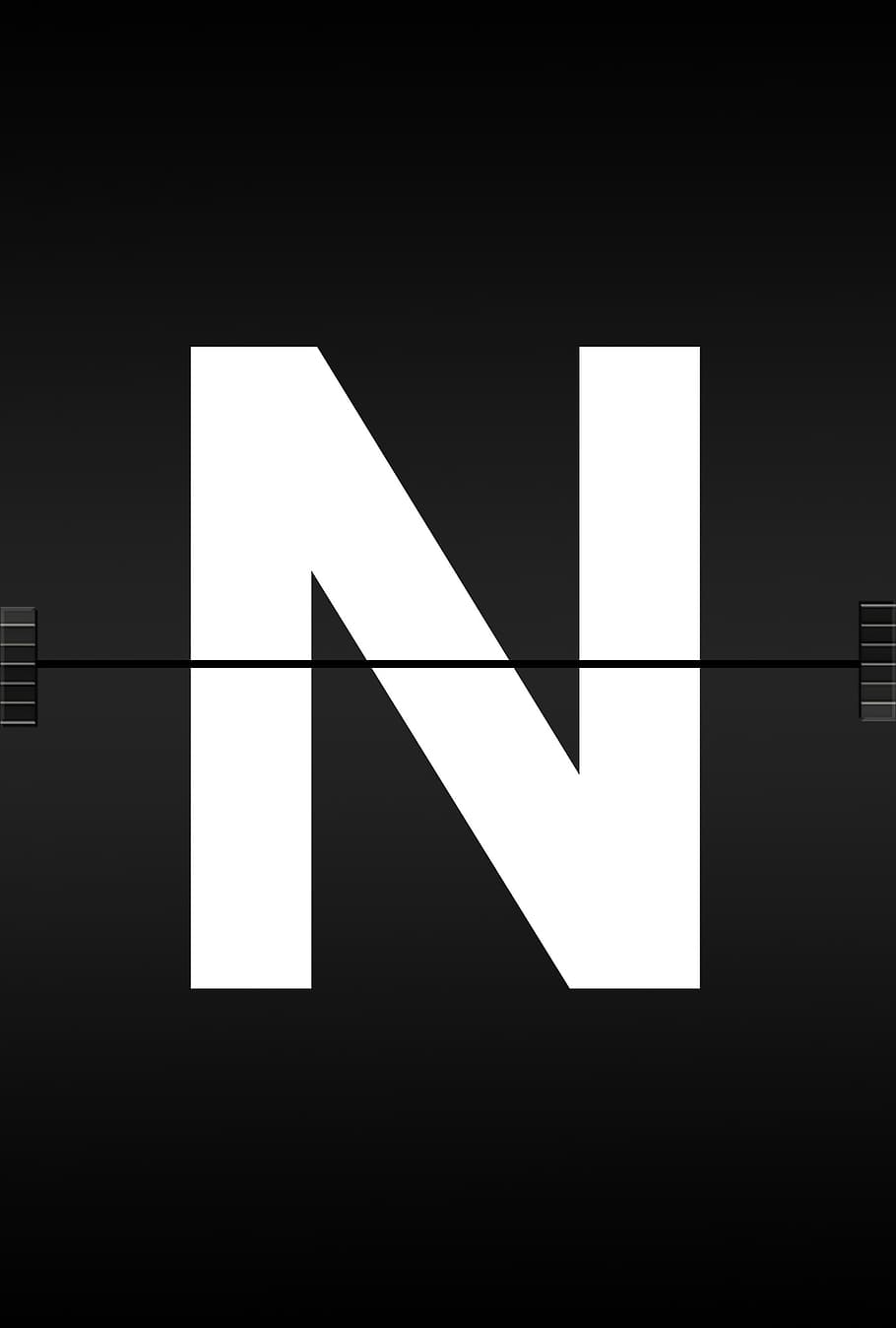 White And Black N Logo, Letters, Abc, Alphabet, Journal - Gambar Huruf N Hitam - HD Wallpaper 