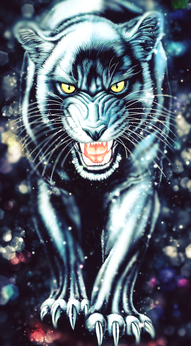 Cool Black Panther Animal - 630x1139 Wallpaper 