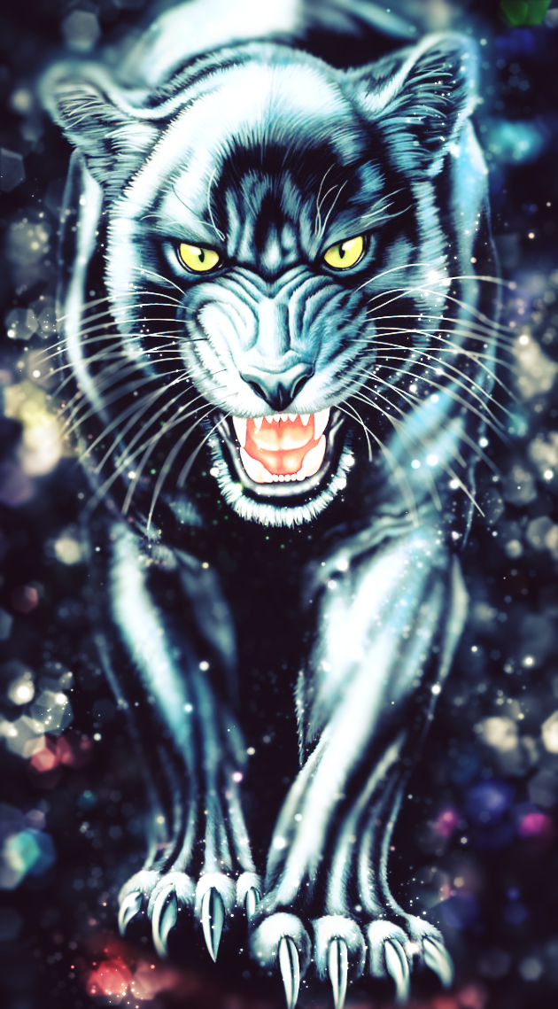 Cool Black Panther Animal - HD Wallpaper 