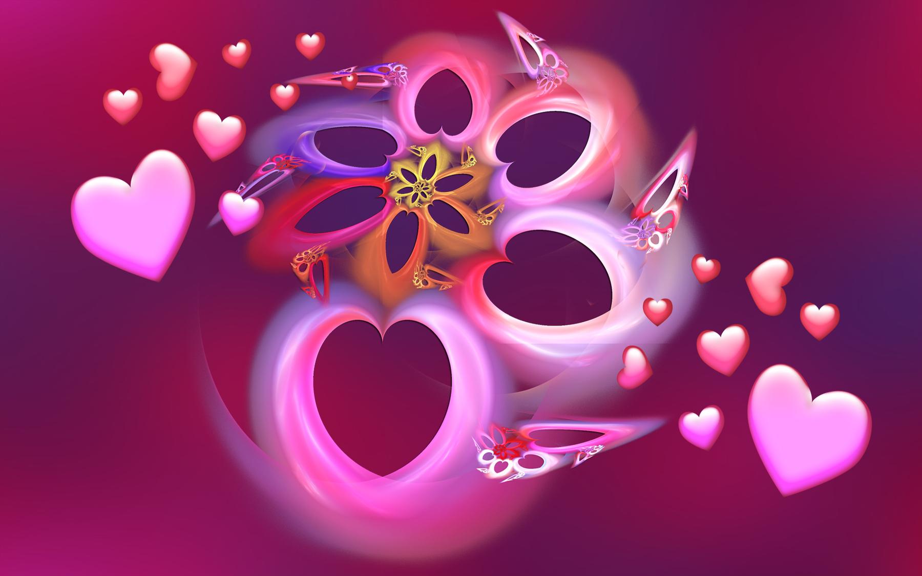 Beautiful Rotating Cube Love Themed Live Wallpaper - HD Wallpaper 