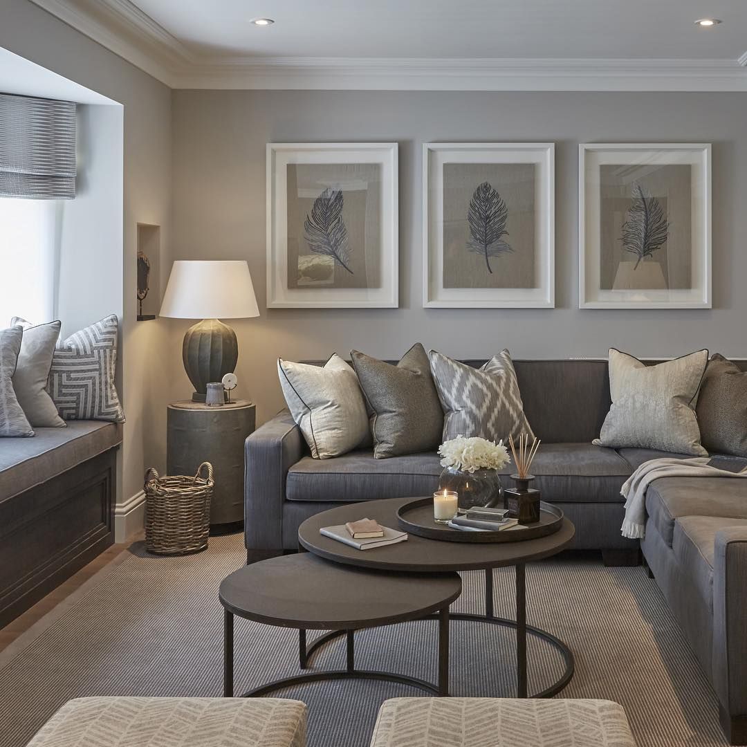 Popular Grey Living Room Design Cuadro Casa P M Idea - Living Room Colors 2020 - HD Wallpaper 