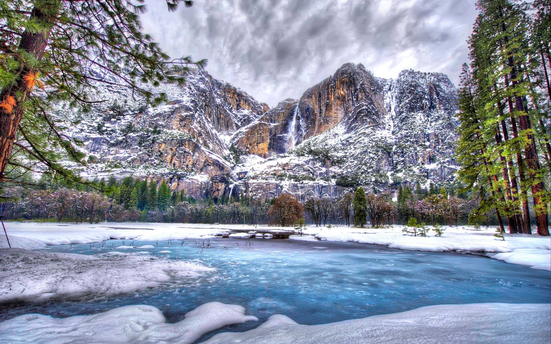 Winter Yosemite Wallpaper Hd - HD Wallpaper 