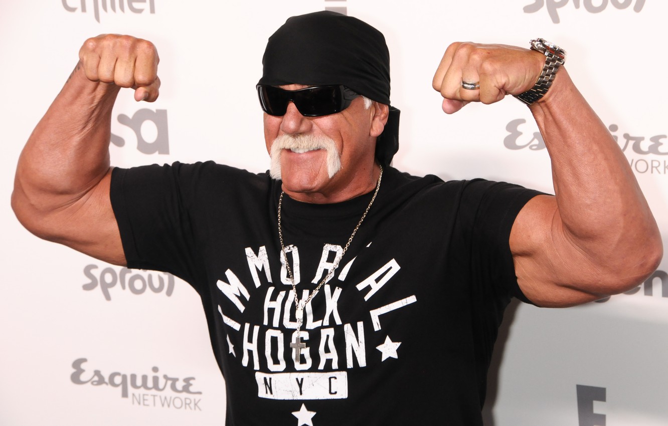 Photo Wallpaper Mustache, Pose, Glasses, Hulk Hogan, - Bodybuilding - HD Wallpaper 