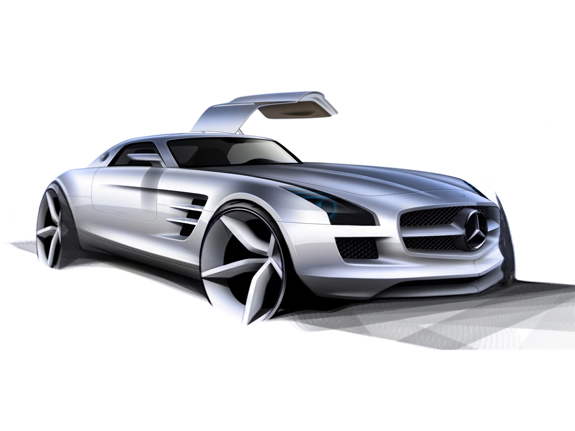 Mercedes Benz Sls Amg - HD Wallpaper 