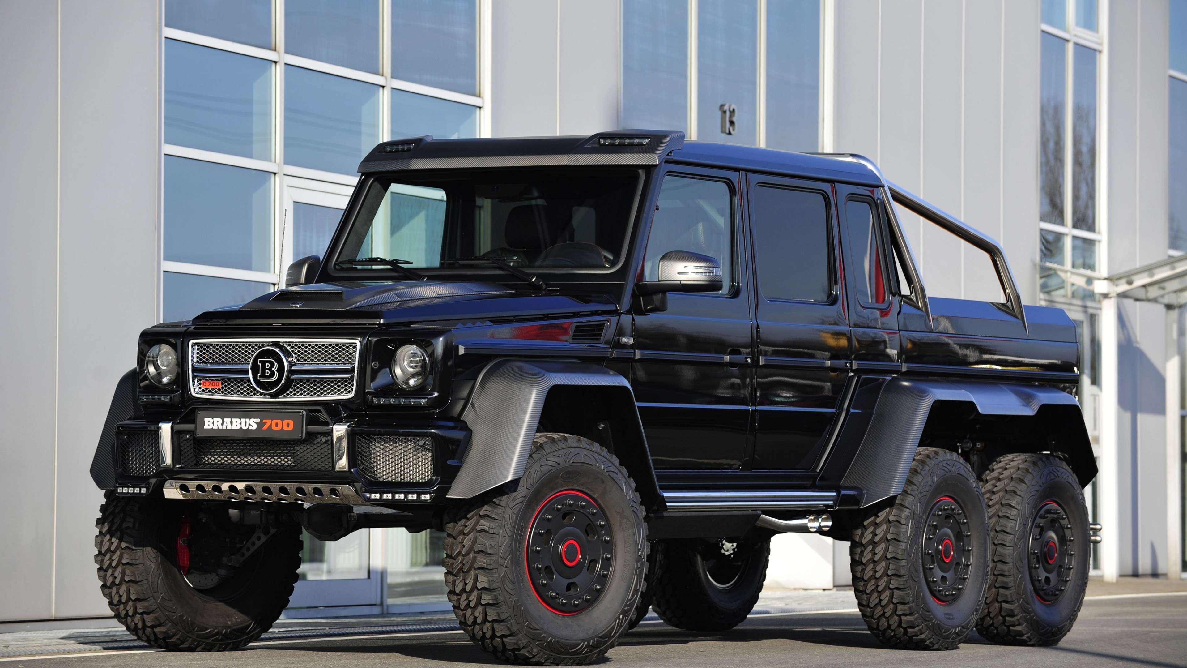 Mercedes Benz G63 Amg 6x6 Black Side View Pickup 3840x2160 Wallpaper Teahub Io
