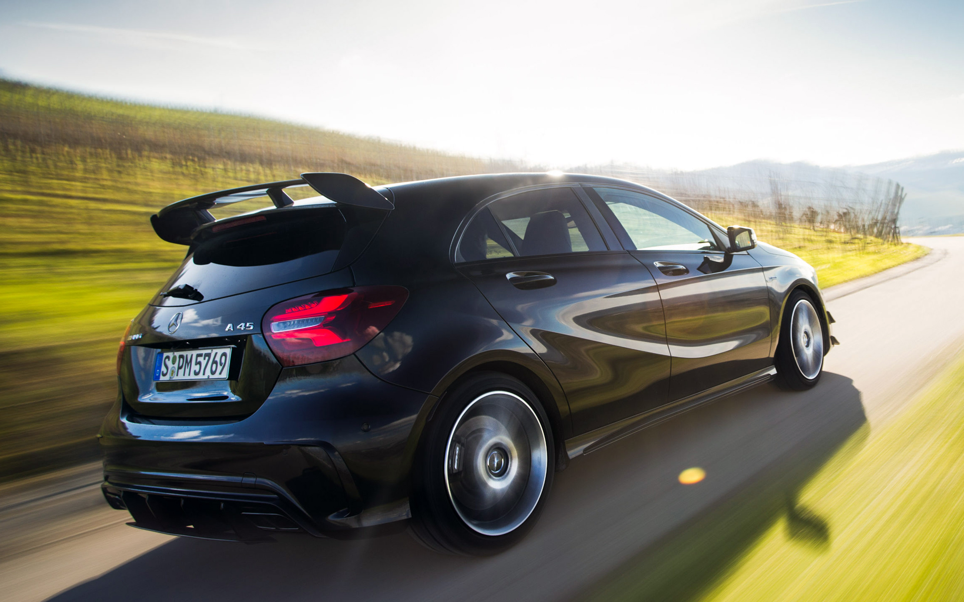 Mercedes-benz A45 Amg, 2017 Cars, 4matic, W176, Road, - Mercedes A 45 Amg 2017 - HD Wallpaper 