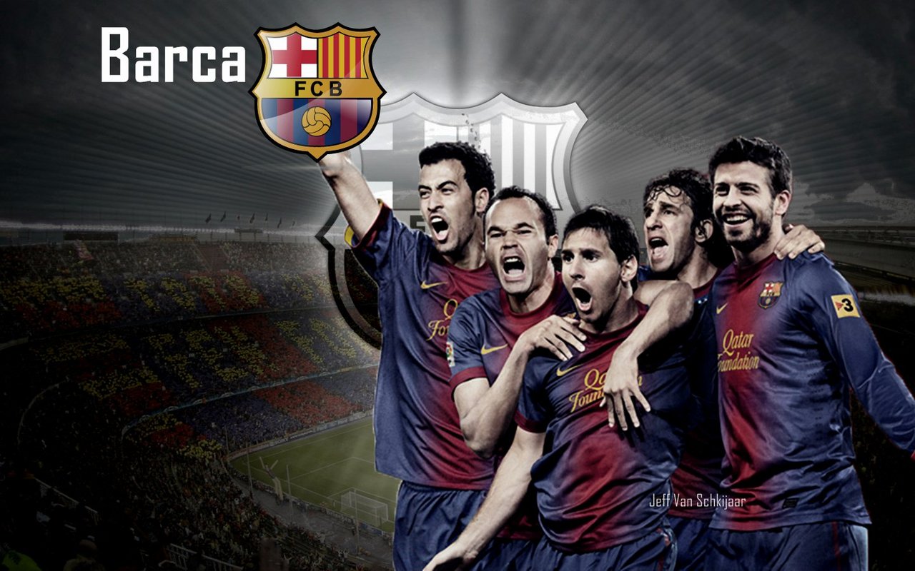 Barca Team Wallpaper Hd - HD Wallpaper 