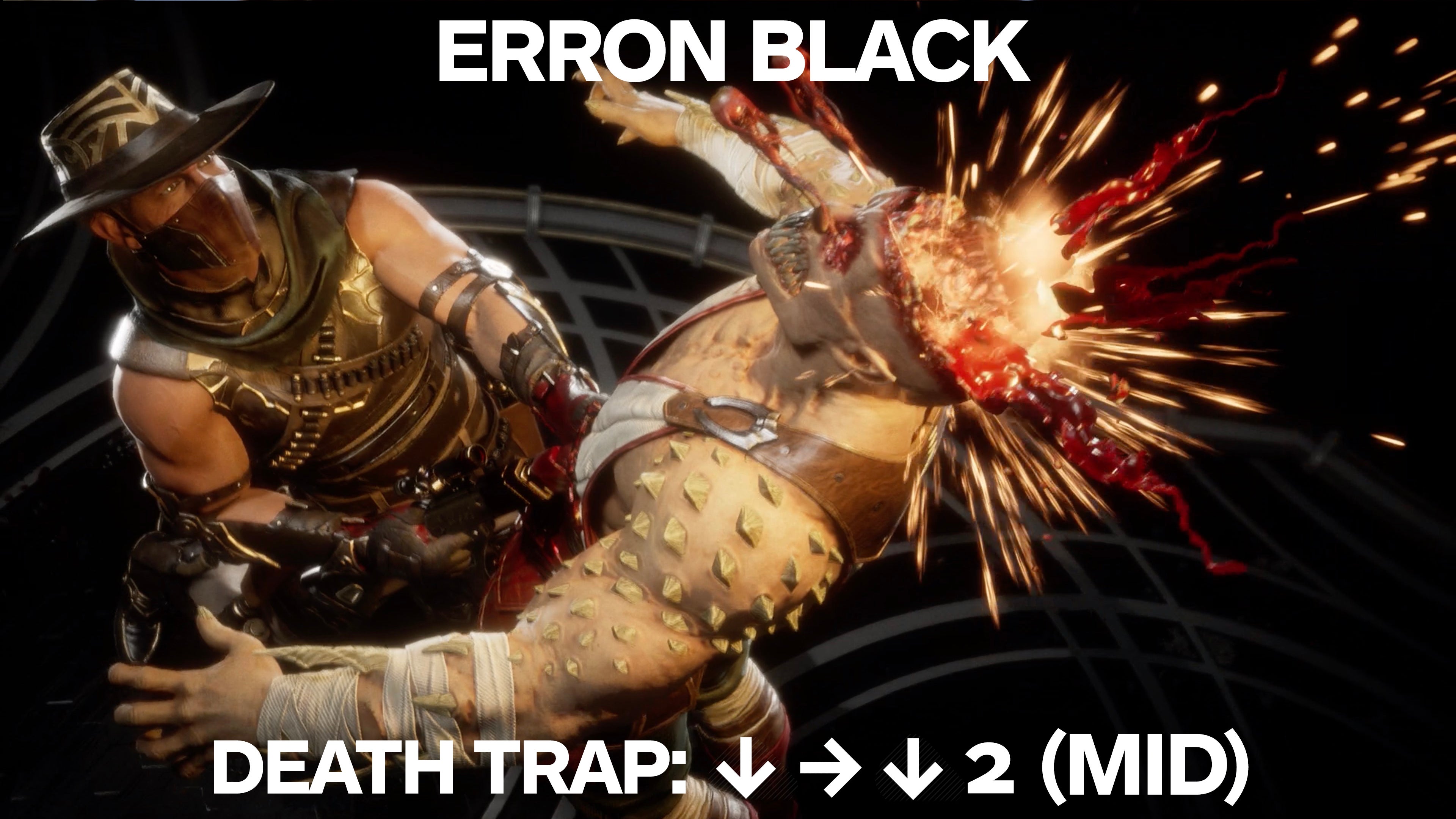 At 14 We Have Erron Black S Death Trap, Which Uses - Erron Black Mk11 Fatality - HD Wallpaper 