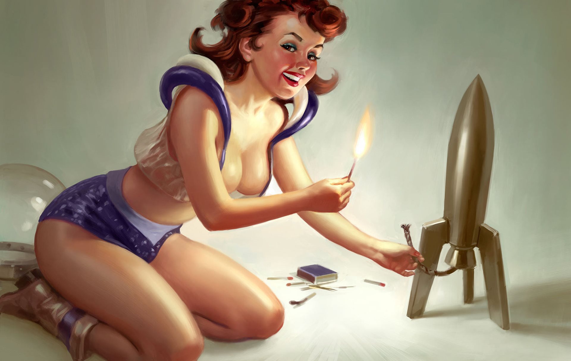 Cute Vintage Pin Up Girls - HD Wallpaper 