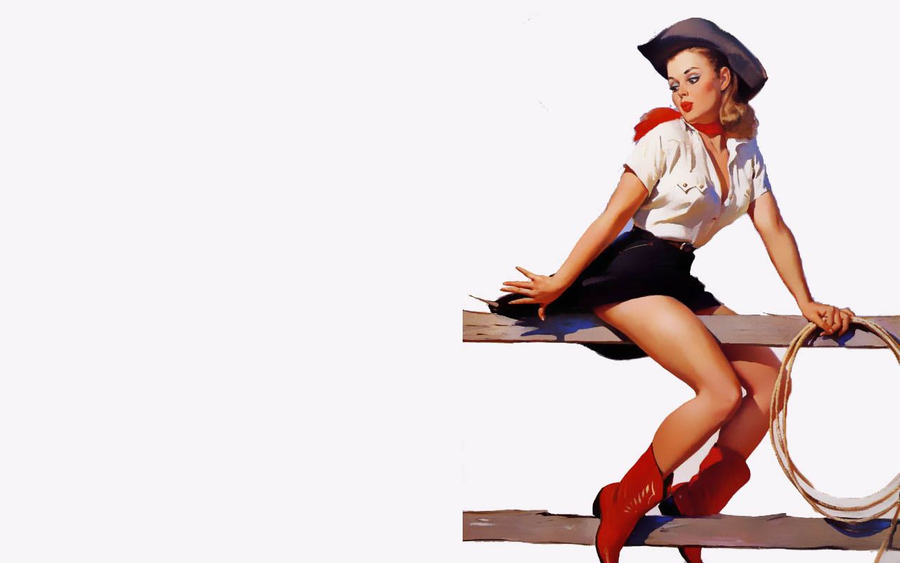 Cowgirl Pin Up - HD Wallpaper 