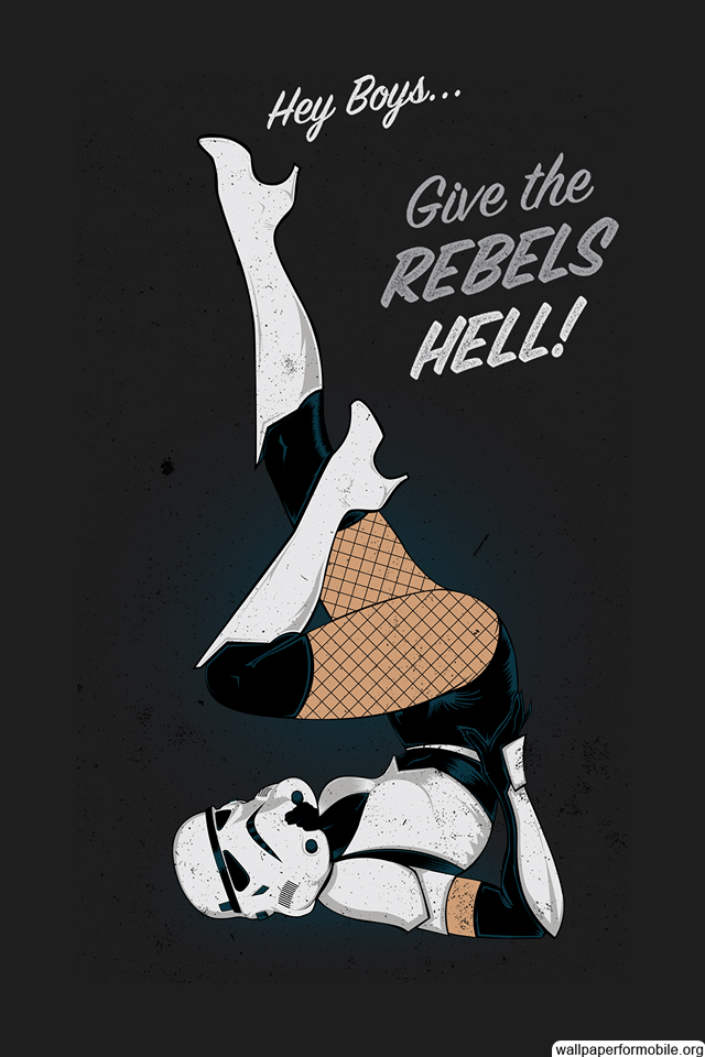 Pin Up Girl Iphone Wallpaper - Star Wars Pinup Girly - HD Wallpaper 
