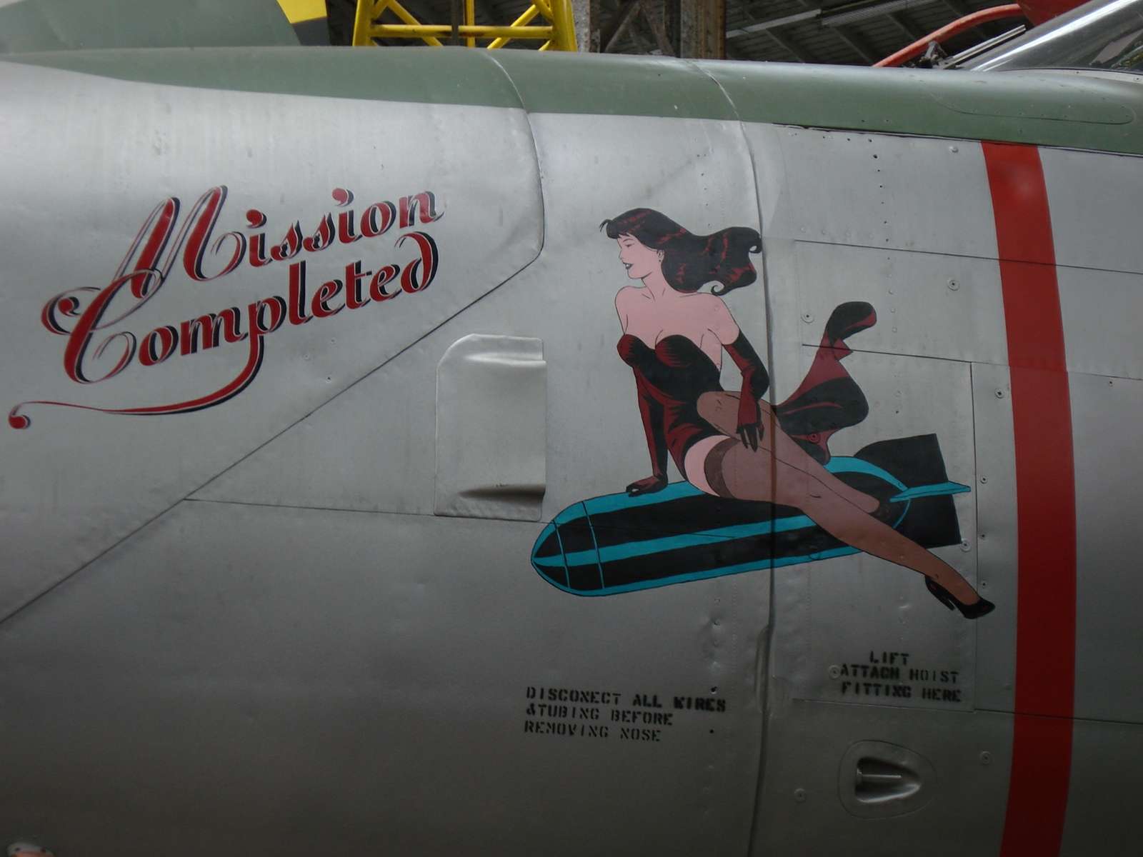 Bomber Pinup Wallpaper - Aircraft Pin Up Painting - HD Wallpaper 