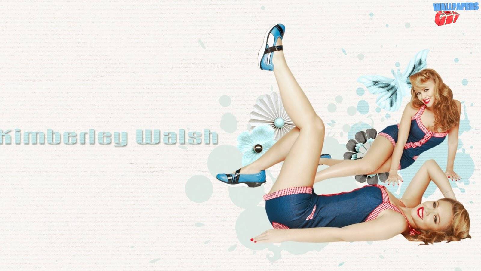 Kimberley Walsh Pin Up Girl Wallpaper - Imogen Thomas Premiership Footballer - HD Wallpaper 