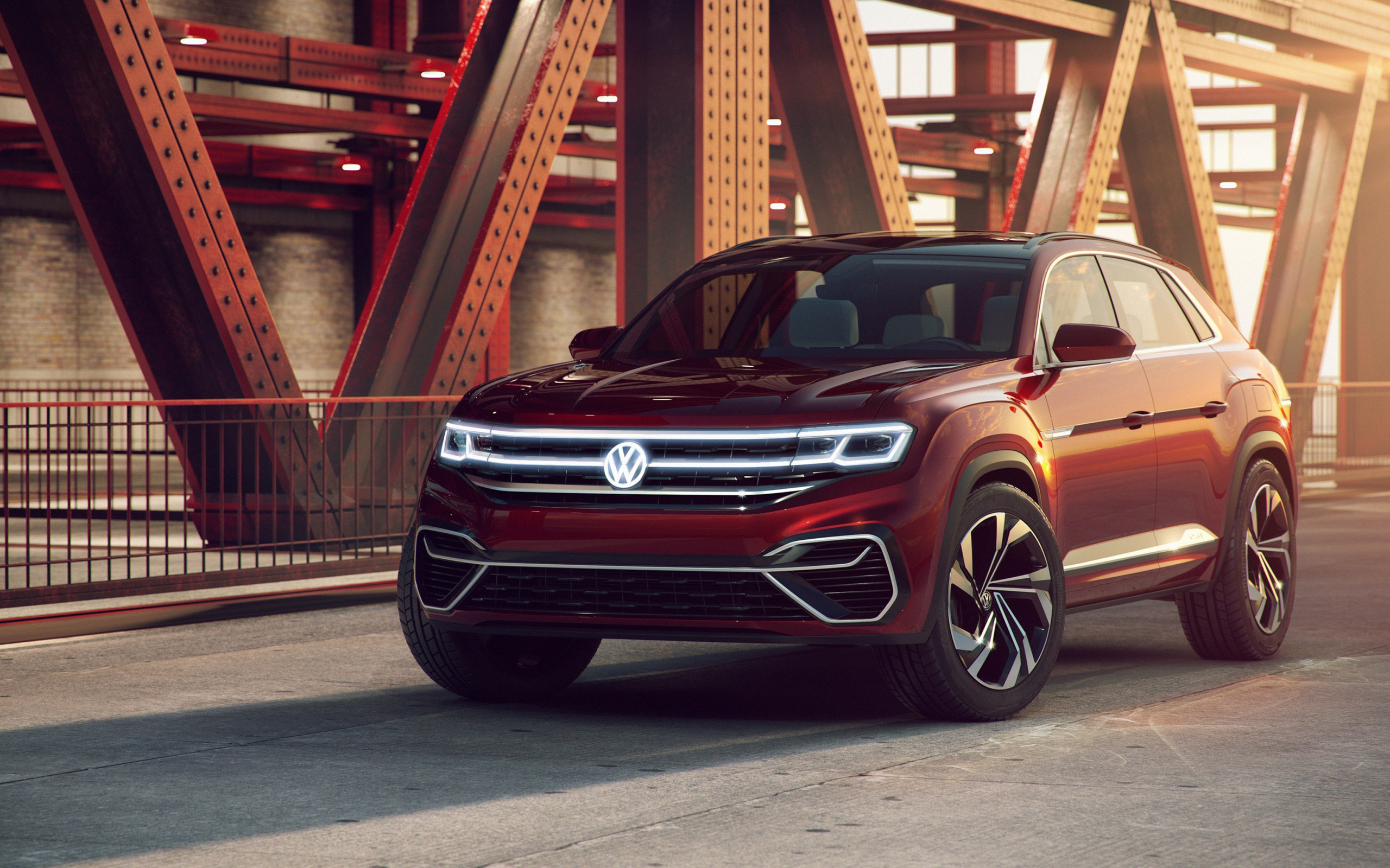 Volkswagen Atlas Cross Sport Concept Wallpaper - 2019 Volkswagen Atlas Colors - HD Wallpaper 