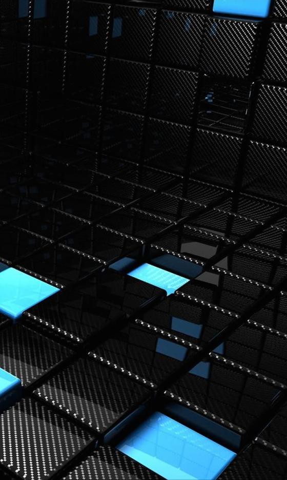Black And Blue 3d Blocks - HD Wallpaper 