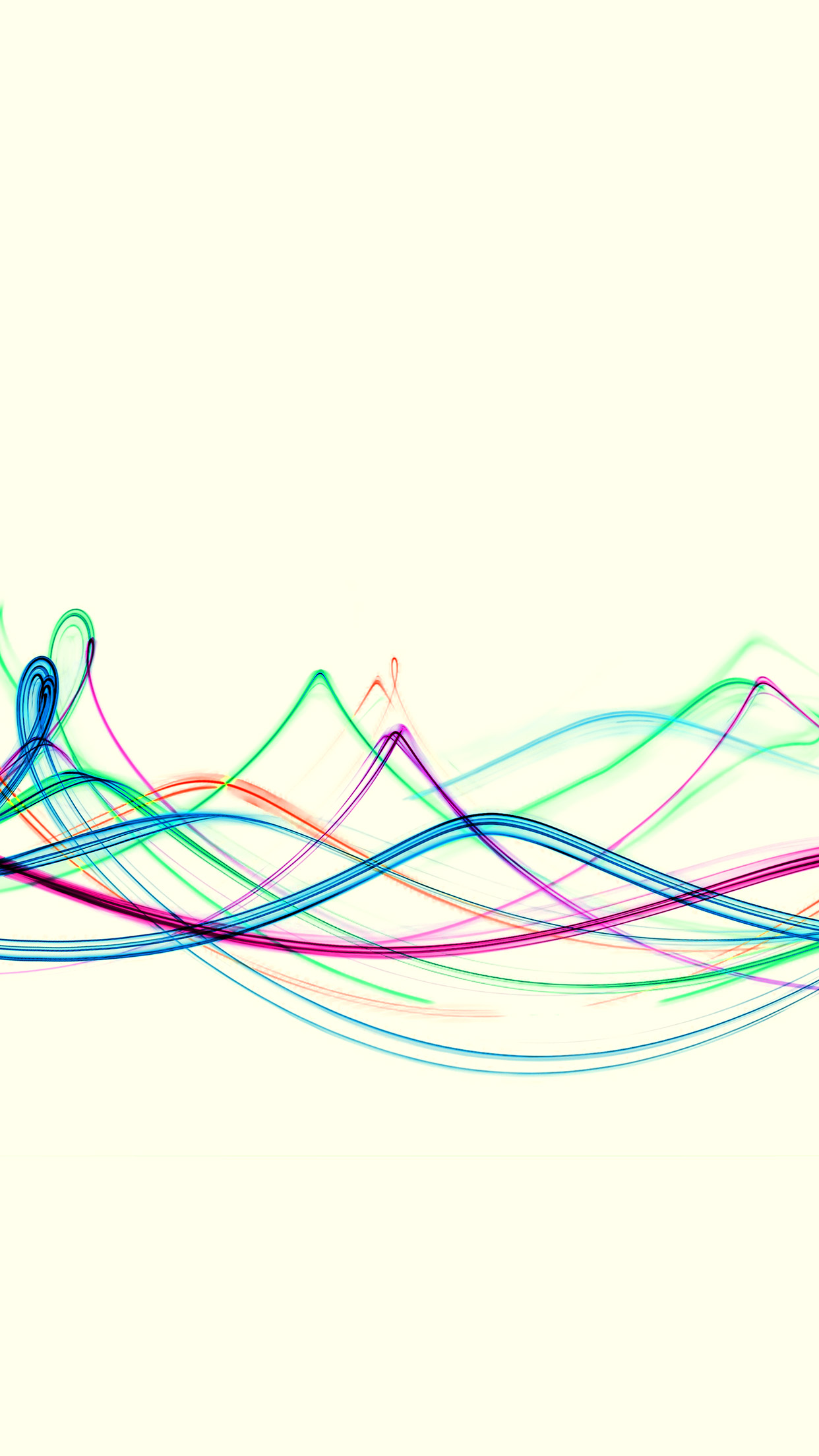 Abstract Curve Lines Yellow Rainbow Pattern Android - Illustration - HD Wallpaper 