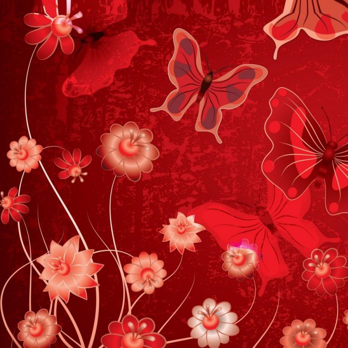 Red Butterfly Wallpaper Hd - HD Wallpaper 
