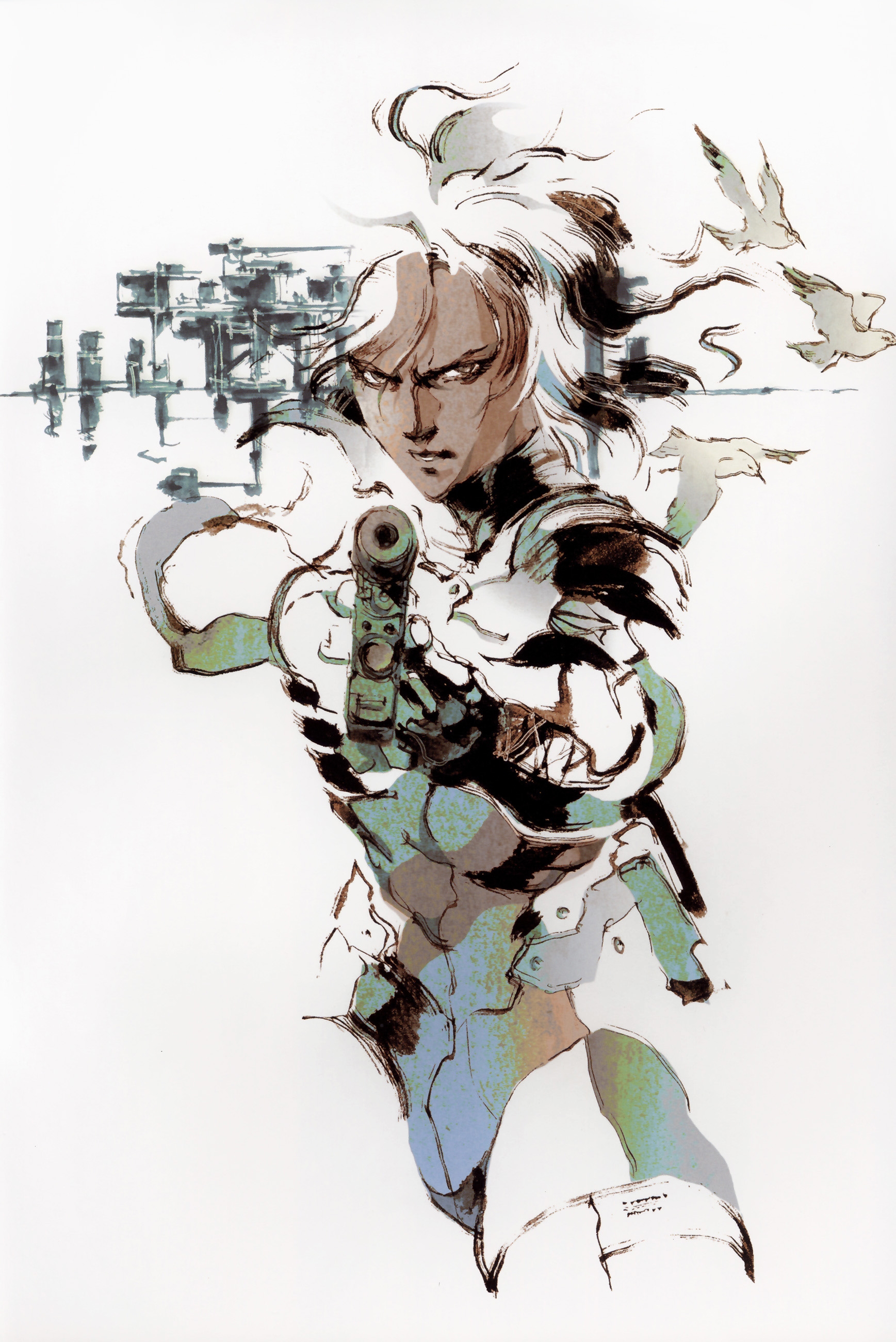 Metal Gear Solid 2 Artwork - HD Wallpaper 