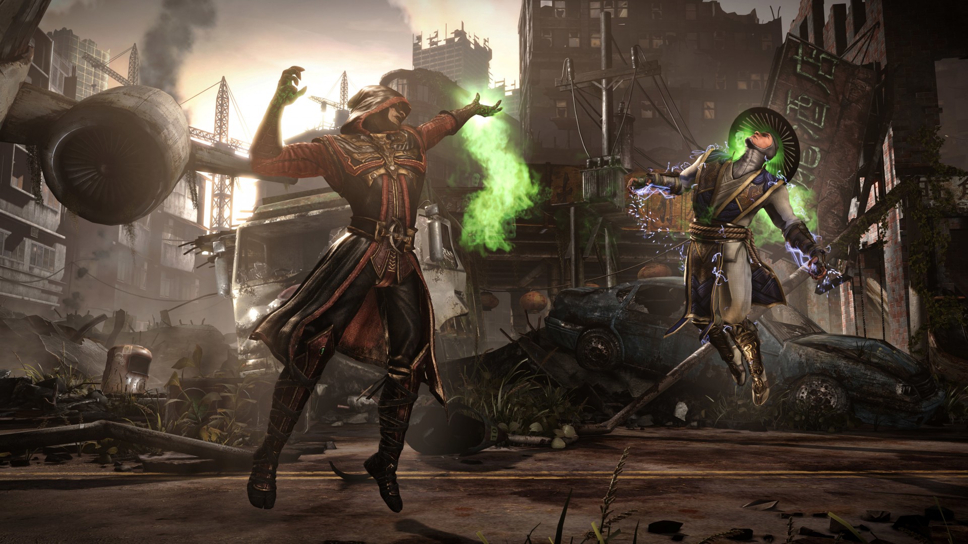 Wallpaper Mortal Kombat X Raiden Fight Ruin - Spawn Mortal Kombat X - HD Wallpaper 