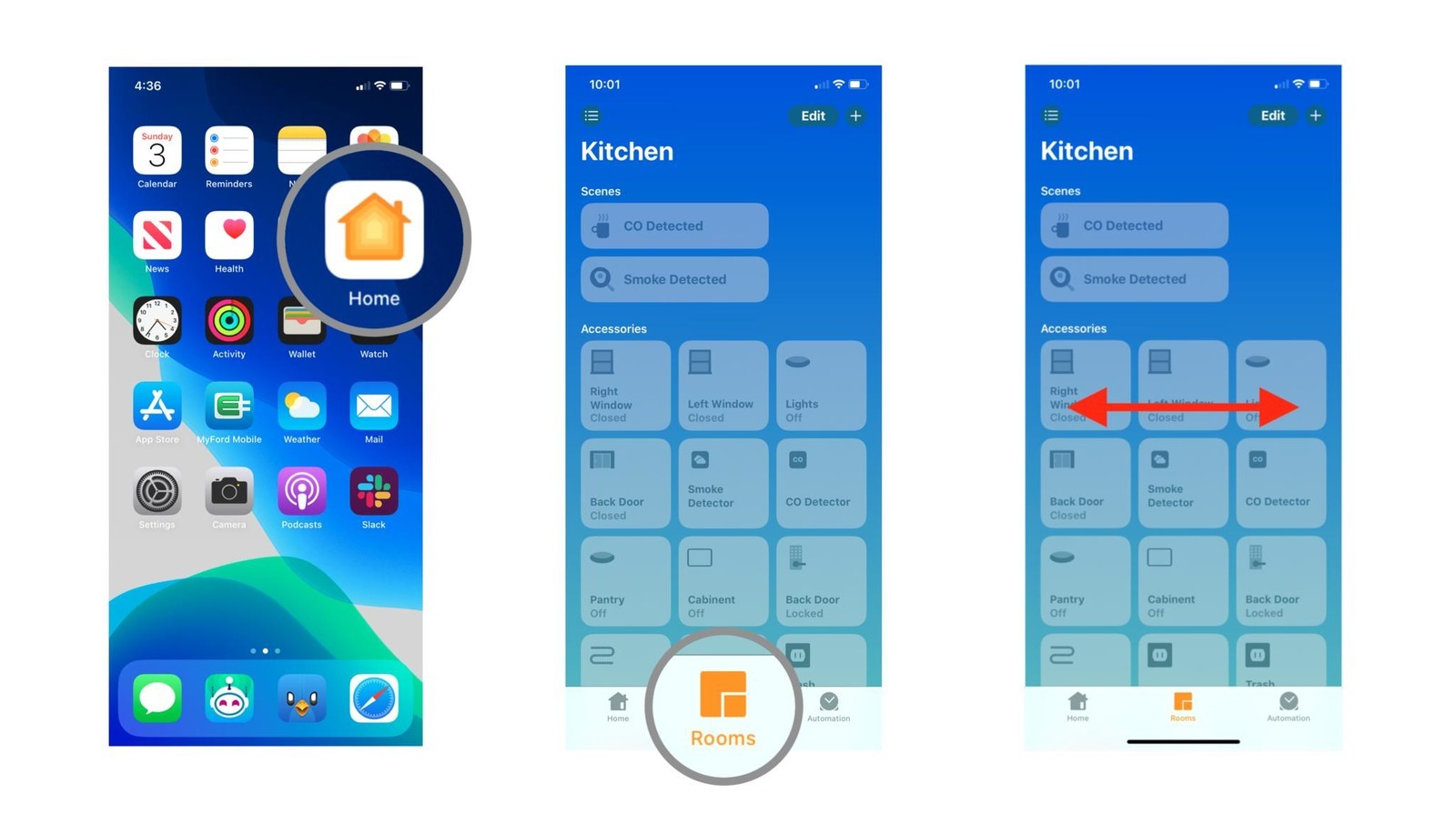 Steps 1-3 Depicting How To Change Room Wallpaper In - Apple Home Room Wallpaper Not Syncing - HD Wallpaper 