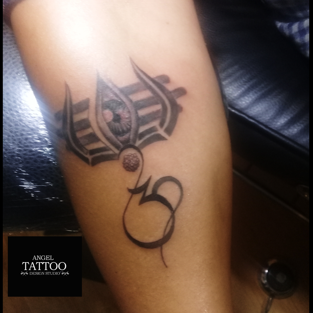 Trishul With Om, Trishul Tattoo,trishul Om Tattoo - Om Trishul Tattoo - HD Wallpaper 