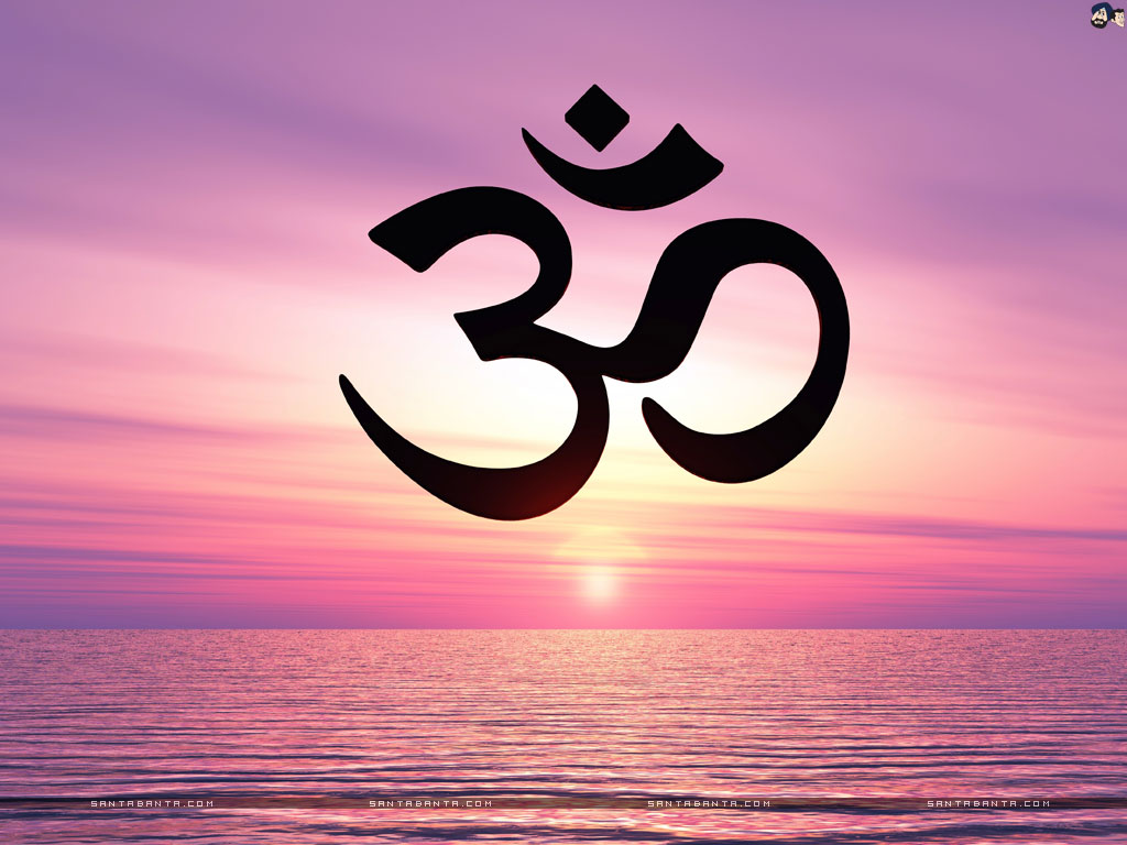 Hindu Symbols - Hinduism Symbol With Sunset - HD Wallpaper 