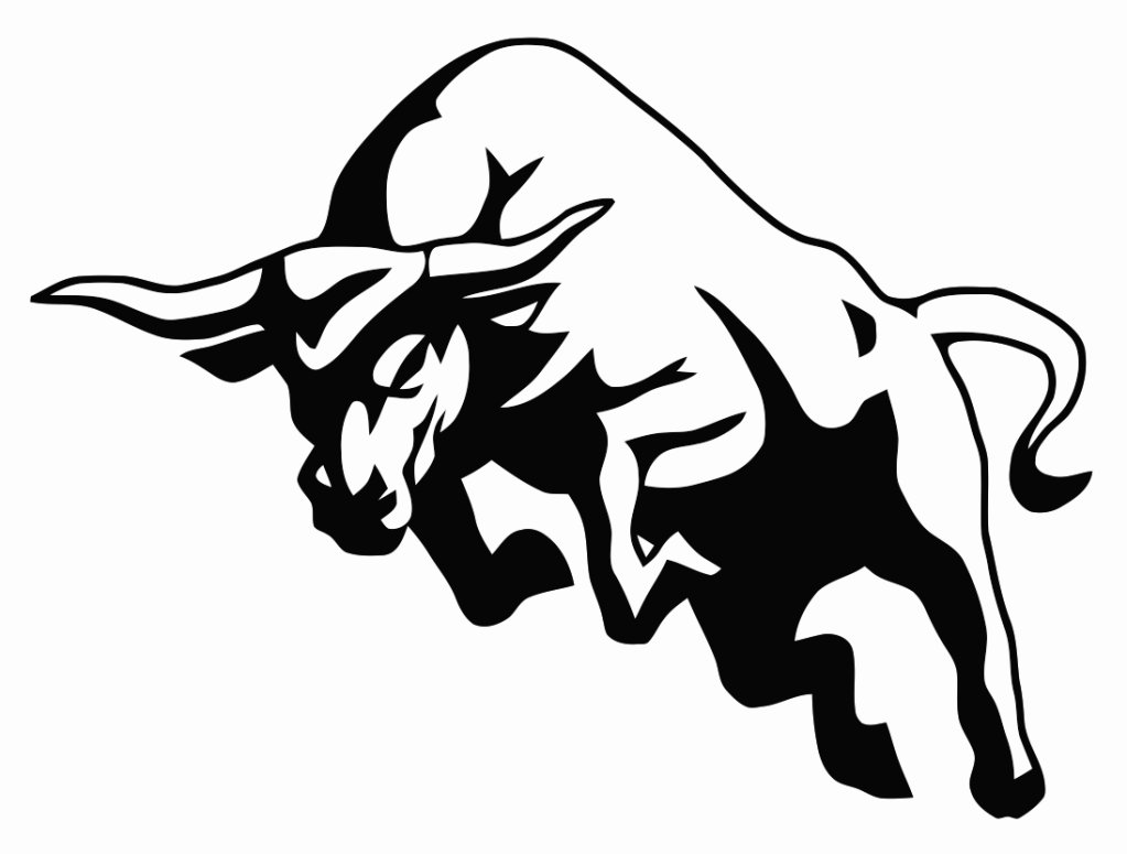 The Rock Bull Logo Wallpaper Hd ✓ Kamos Hd O - Bull Black And White - HD Wallpaper 