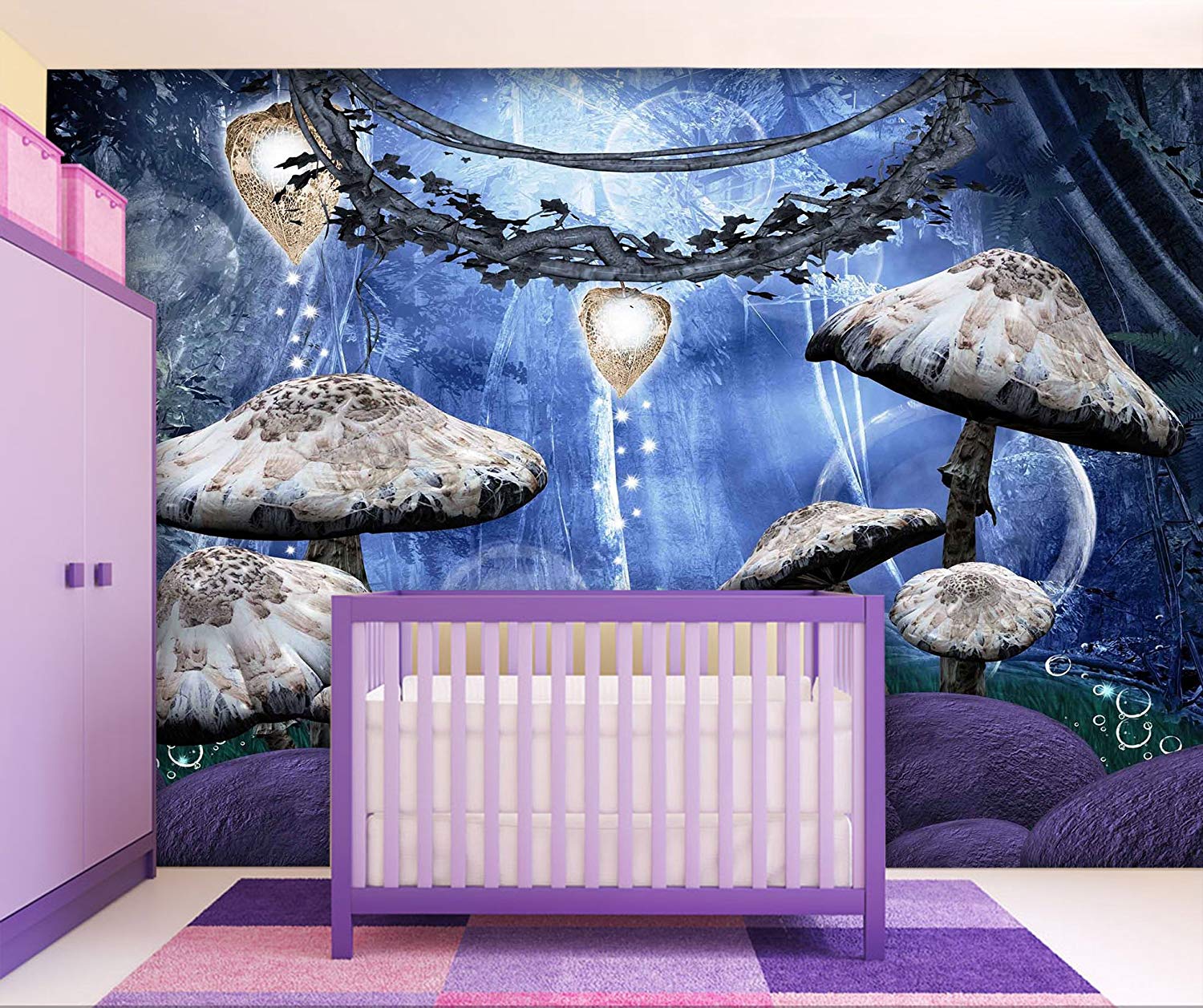 Fantasy Forest Mushrooms - HD Wallpaper 