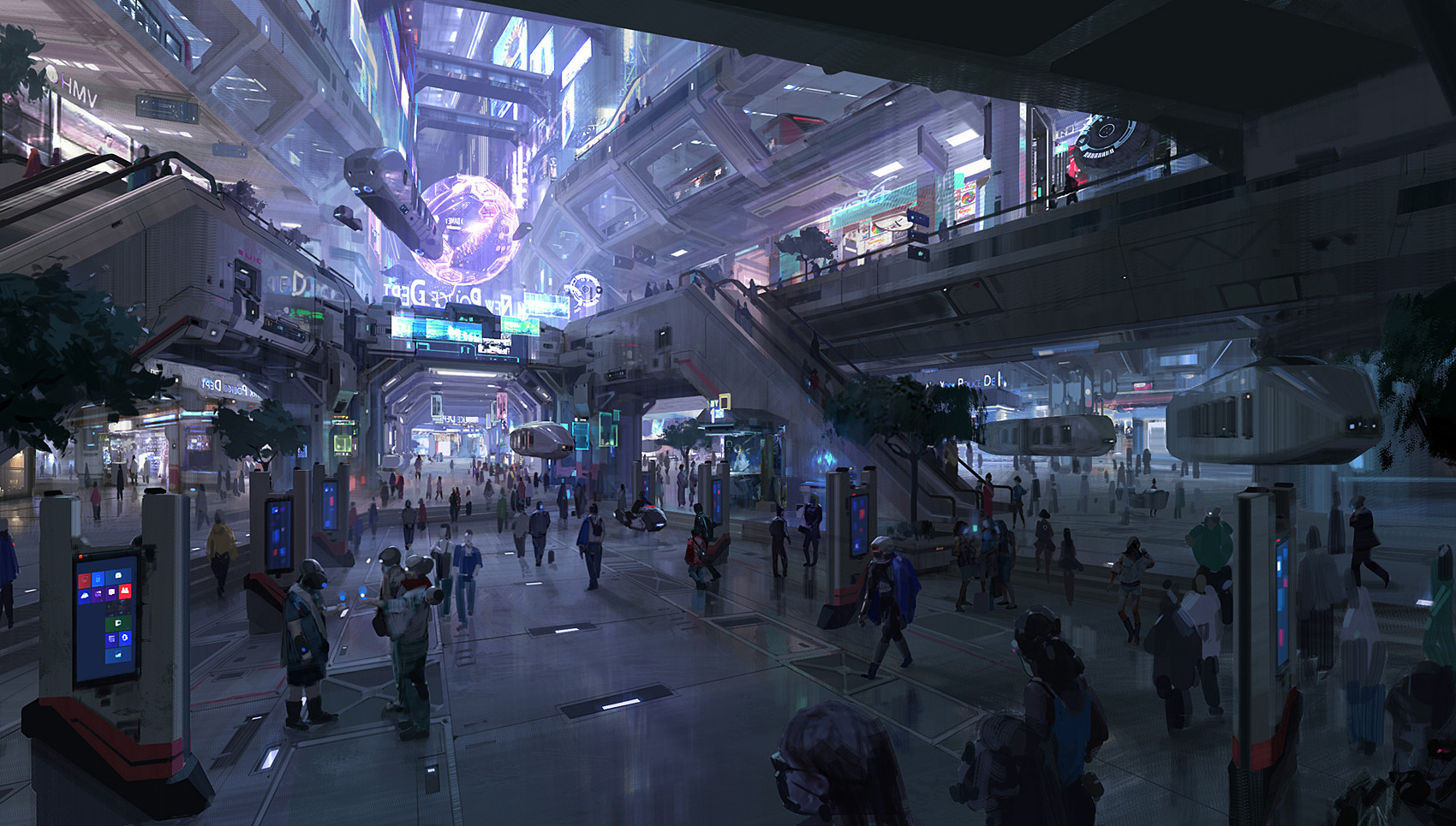 Concept Art Cyberpunk 2077 City - HD Wallpaper 