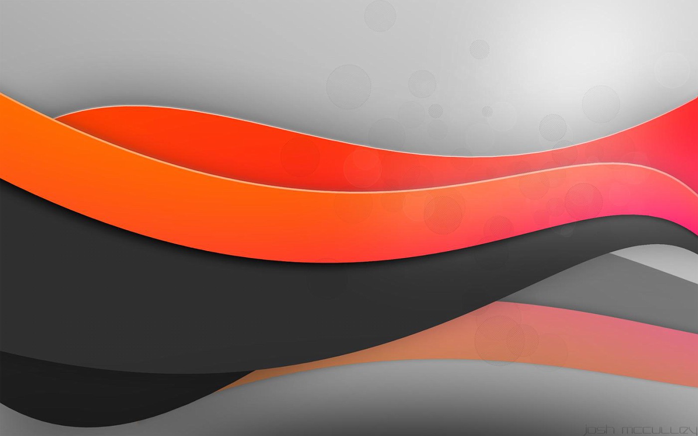 3d Abstract Comely Light Wave Notebook Wallpaper Photograph - Orange Black And Grey - HD Wallpaper 