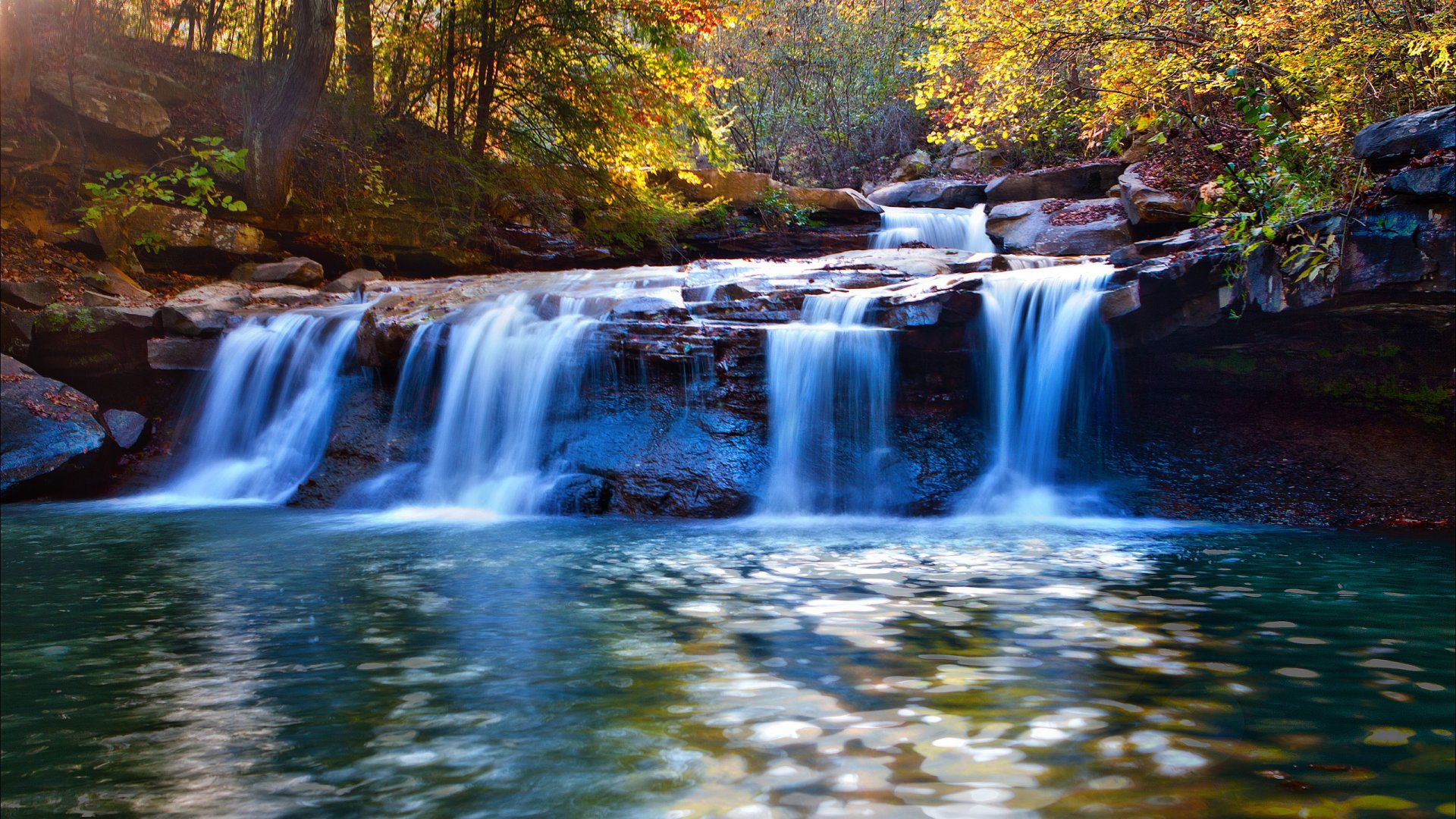 Beautiful Waterfall Photo Hd Wallpapers Free - Water Fall Wallpaper For Desktop - HD Wallpaper 