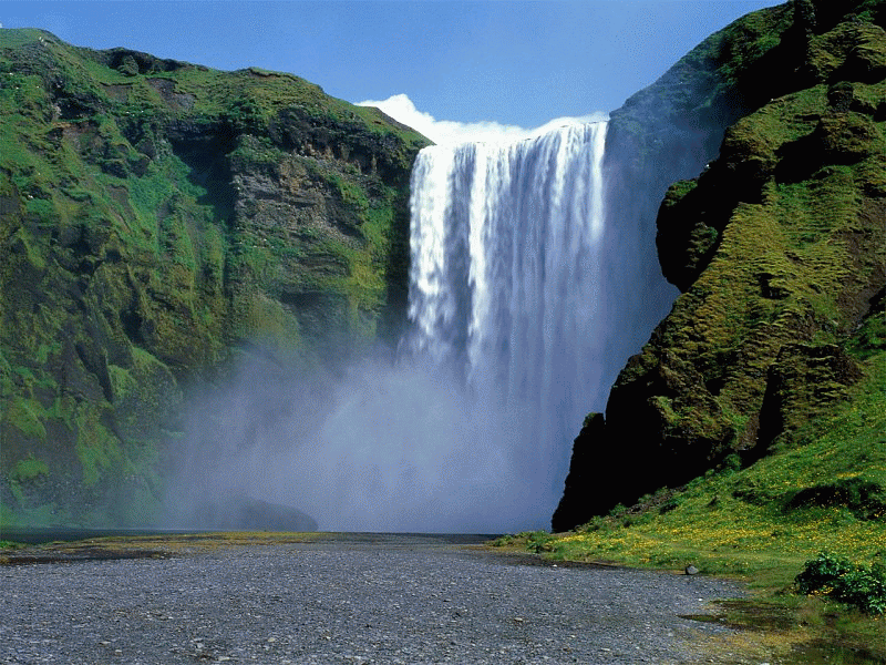 Free Large Waterfalls Images Wallpapers Download - Skógafoss - HD Wallpaper 