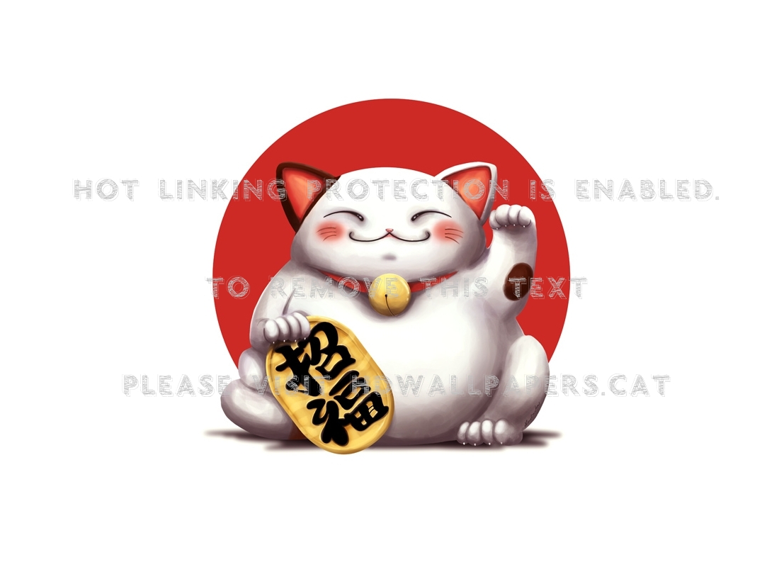 Maneki Luck Cat Sweet Lucky Adorable Lovely - Maneki Neko - HD Wallpaper 