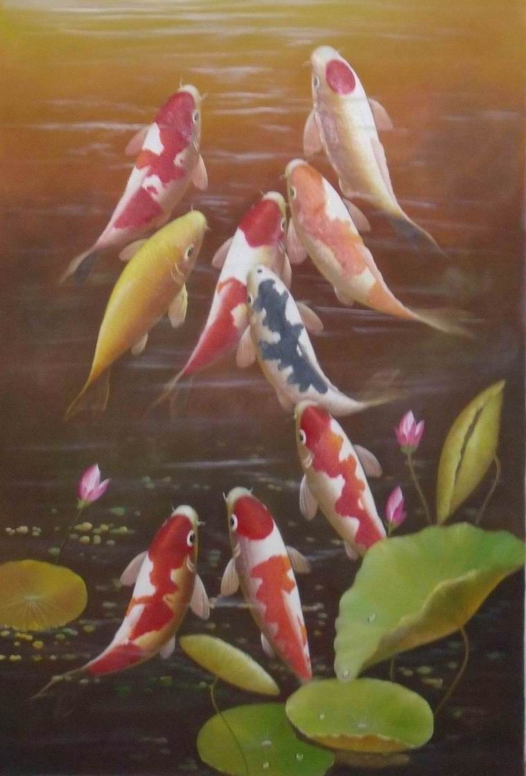 9 Fish Feng Shui - HD Wallpaper 