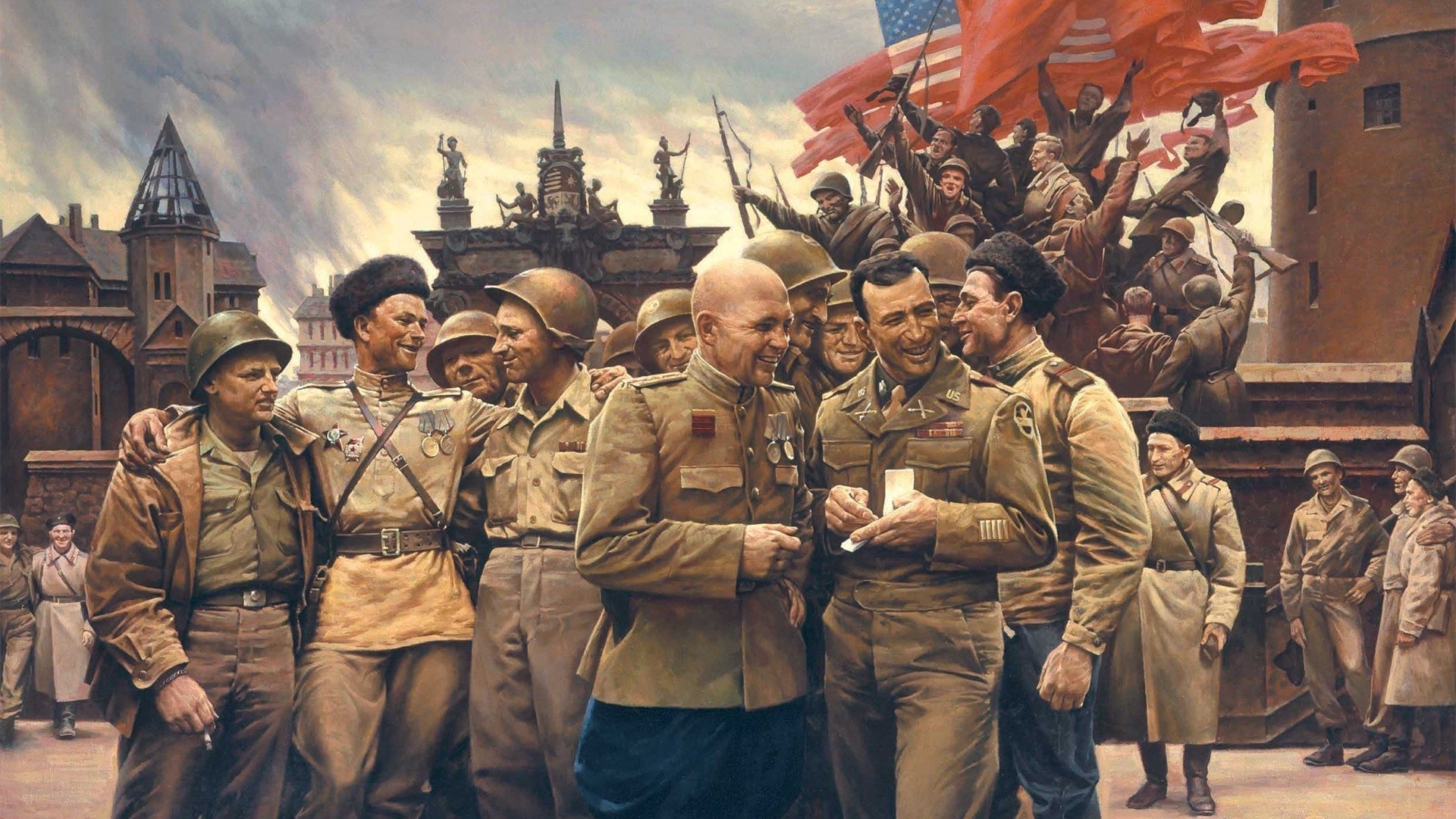 Infantry Group Military Soldier Many War Army Adult - Celebration War Victory - HD Wallpaper 