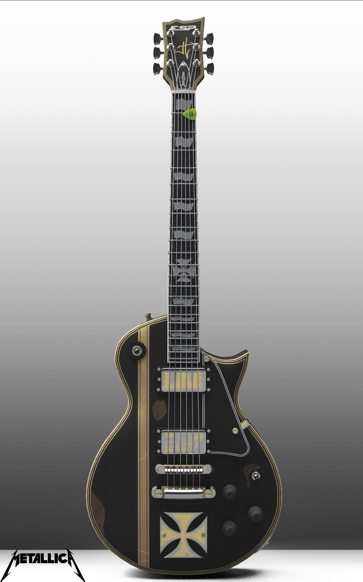 Iron Cross James Hetfield Guitar - HD Wallpaper 