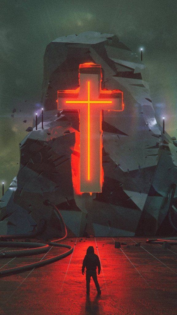 Futuristic Cross - HD Wallpaper 