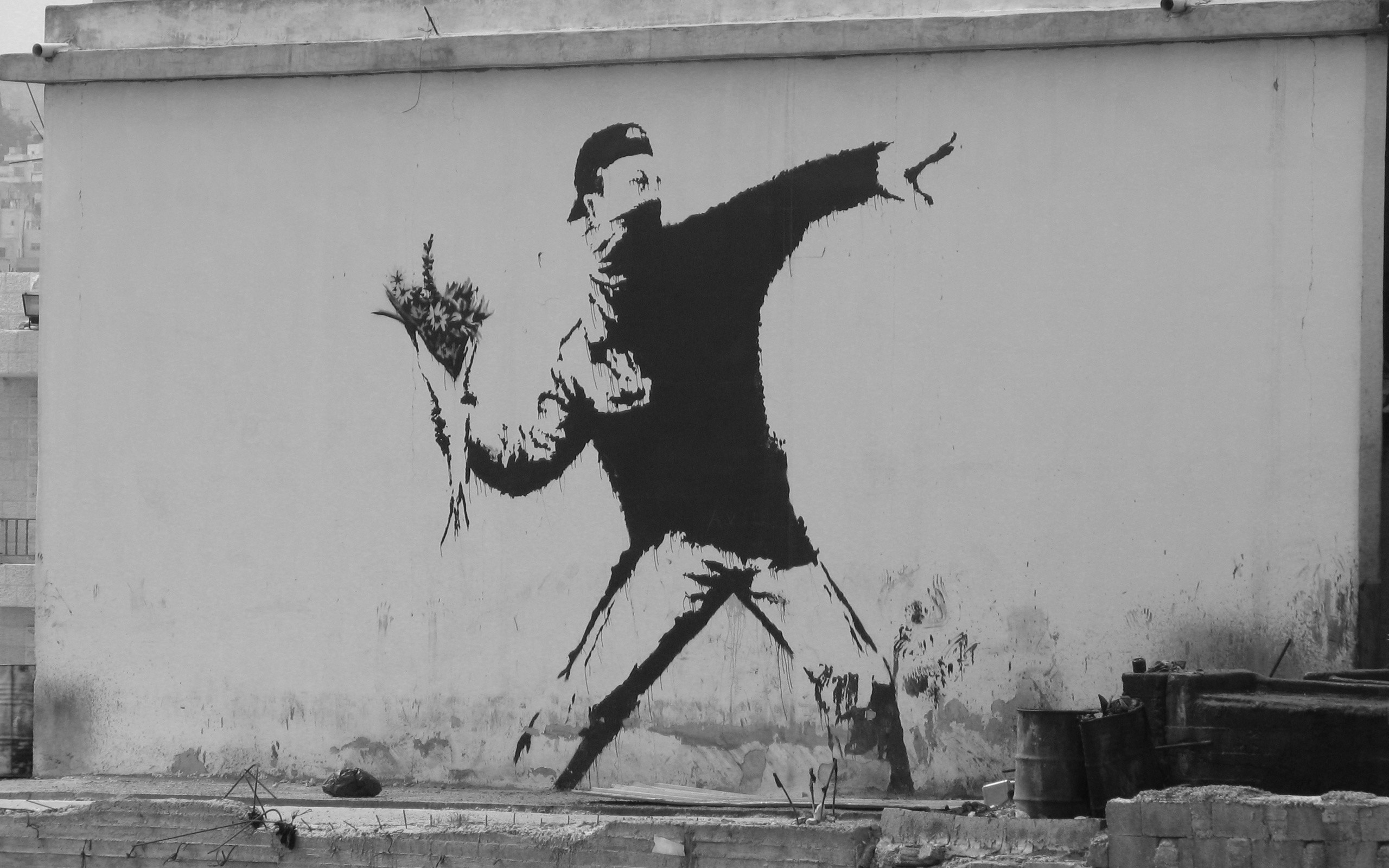 Data-src - Banksy Art - HD Wallpaper 