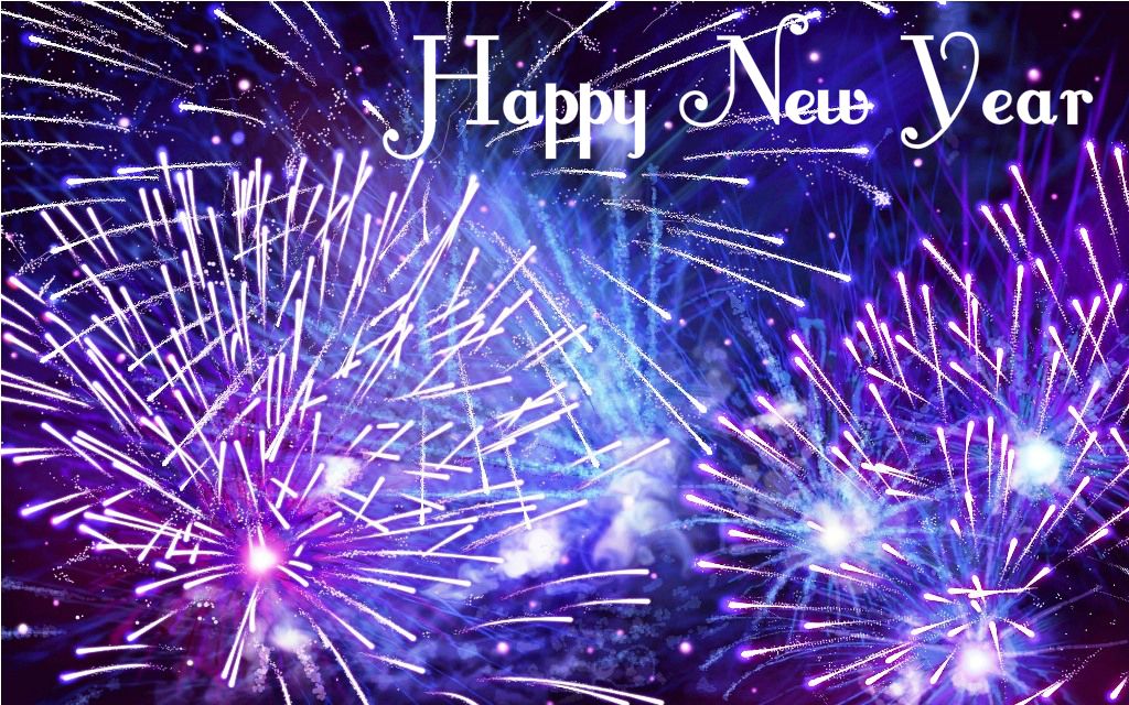 Happy New Year Wallpaper Free Download - New Year Fireworks Background Hd - HD Wallpaper 