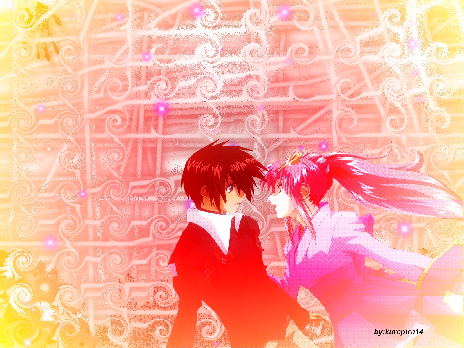 Sunrise , Mobile Suit Gundam Seed, Kira Yamato, Lacus - Kira Yamato And Lacus Clyne - HD Wallpaper 