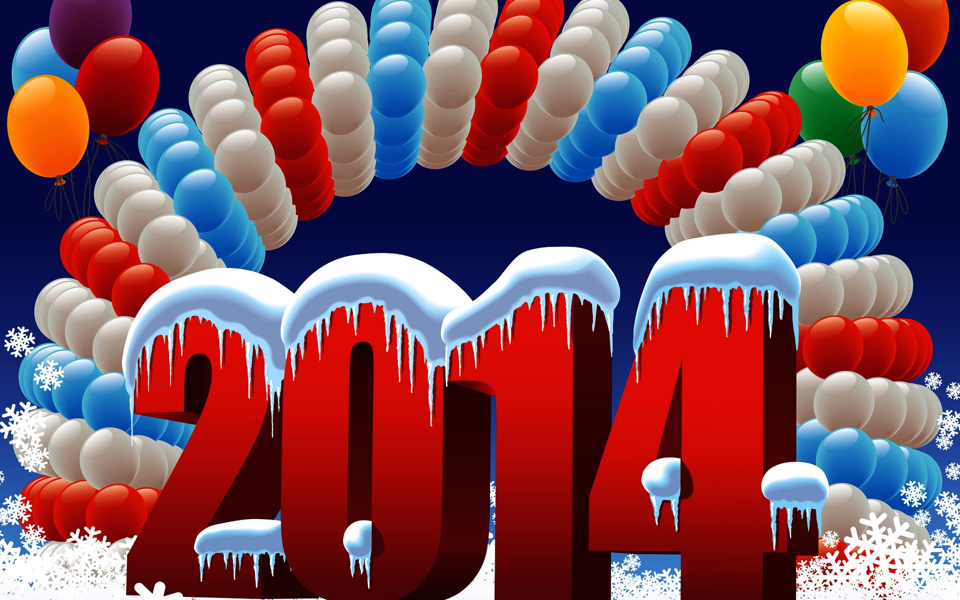 Happy New Year 2014 3d - HD Wallpaper 