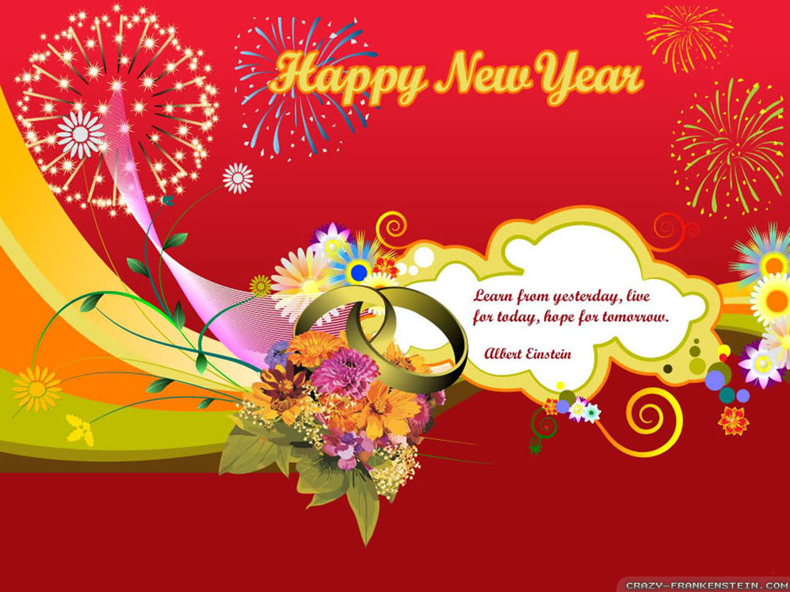 New Year Greeting E Card - HD Wallpaper 