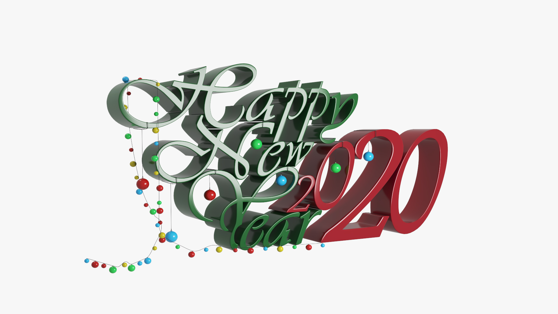 Happy New Year 2020 3d - HD Wallpaper 