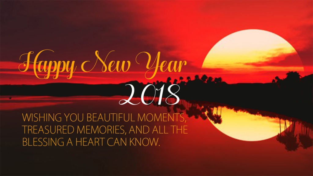 Happy New Year Wallpapers - Happy New Year 2018 Message - HD Wallpaper 
