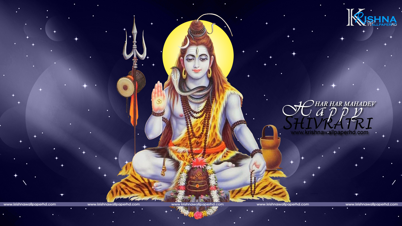 Happy Shivratri Hd Wallpaper Free Download - Full Hd Shiv Shankar - HD Wallpaper 