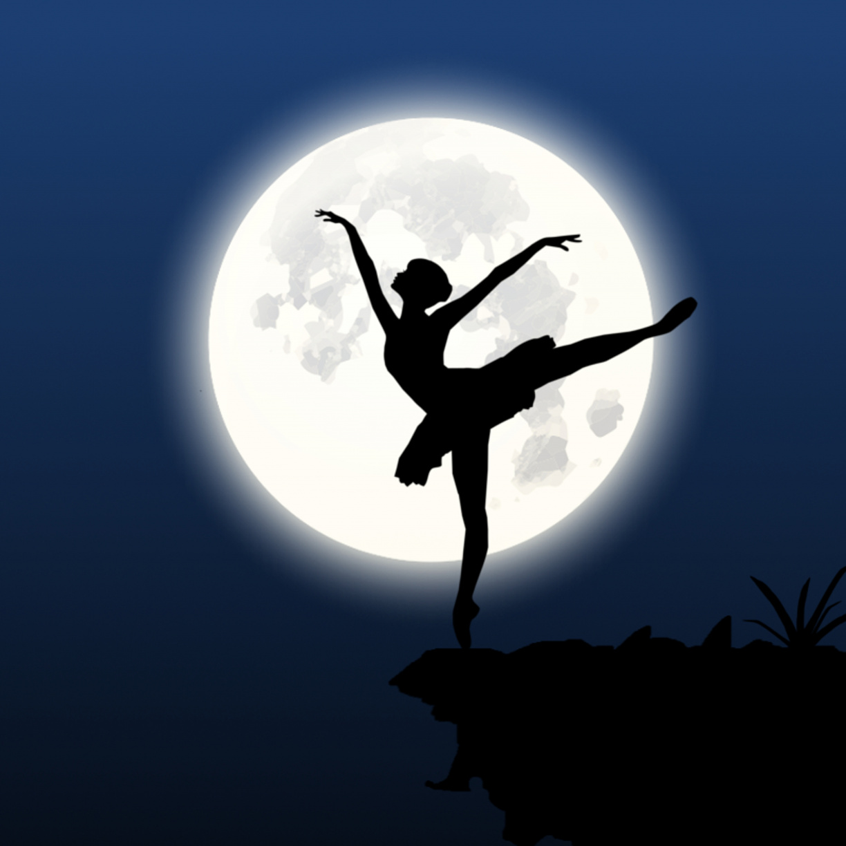 Ballerina, Silhouette, Moon, Dance, Wallpaper - HD Wallpaper 