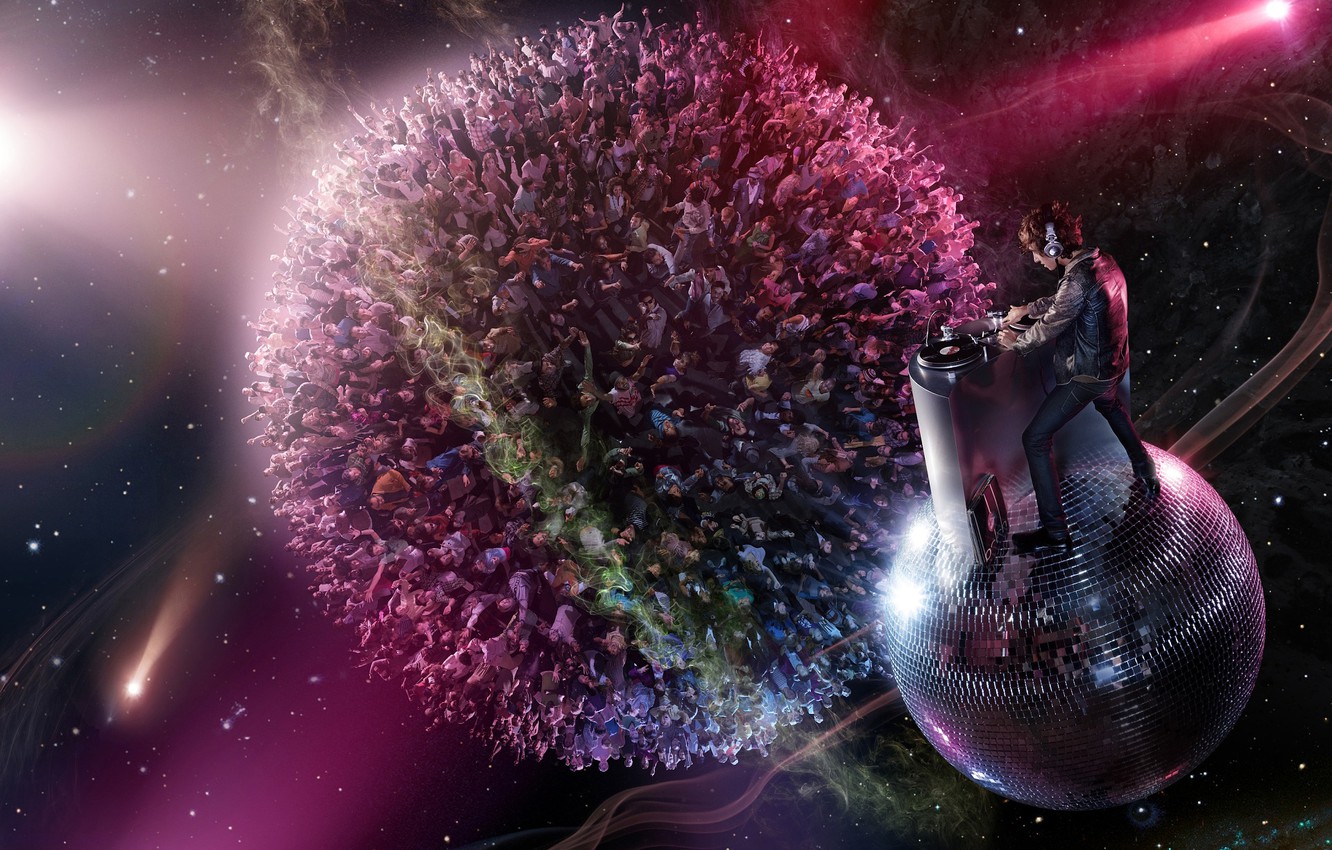 Photo Wallpaper Party, Dance, Dj - Sci Fi Music Concert - HD Wallpaper 